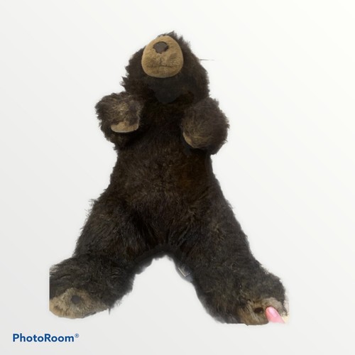 Vintage 1983 Carousel By Guy Plush Large Black Bear Teddy Fuzzy 23” Sitting - Picture 7 of 12