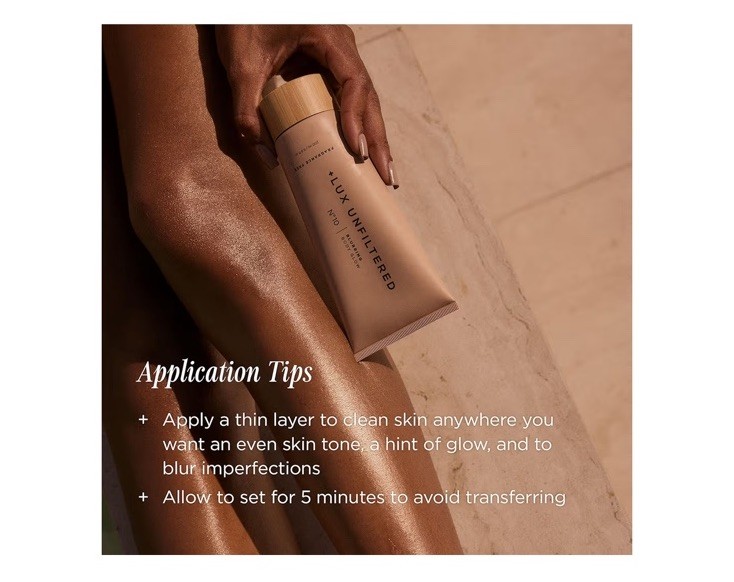 + Lux Unfiltered N&deg;10 Blurring Body Glow Squalane shea butter Vitamin C