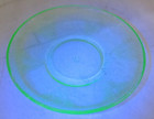 Lot of 2 Plates Saucers Dessert Salad Bread Uranium Depression Federal Glass — photo 4