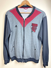 De Colección Adidas Para Hombre L AC Milan Fútbol Sudadera Chaqueta Universitaria ACM 1899 Gris