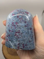 3" Ruby in kyanite free form with spots of Fuschite