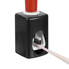 Single Slot Design Self-Adhesive Toothpaste Dispenser Black