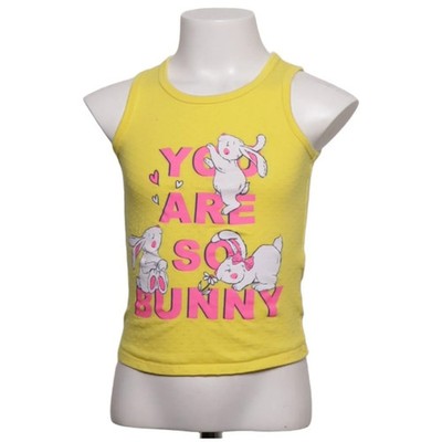 Gee Jay Girls Collection, Tank­top, Größe: 104, Gelb/Pink/Weiß, Baumwolle #6CY