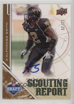2009 Draft Edition Scouting Report Copper 12/25 Alphonso Smith #212 Auto 4ib
