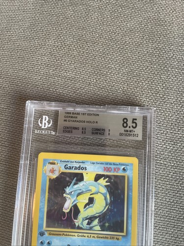 GERMAN Pokemon 1ST Edition 6/102 holo gyarados BGS NM-MT 8.5 - Picture 3 of 6