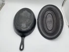 Griswold Oval Fish #15  1013 Cast Iron Oval Skillet And # 15 1013C Lid Rare