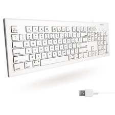Macally Full Size Usb Wired Keyboard For Mac And Pc - Plug  Play Wire