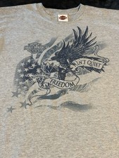 Harley Davidson Motorcycles Freedom Ain&rsquo;t Quiet Augusta Georgia Made In USA 2XL