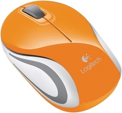 Logitech - M187 Mini Kabellose Optische Maus - Orange ''FEHLENDER EMPFÄNGER''