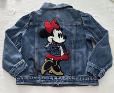Gap Disney Minnie Mouse Toddlers Kids Icon Denim Jacket Boys Girls Blue Jean 5T