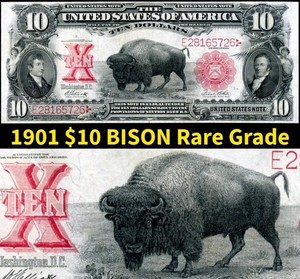 HGR SUNDAY 1901 $10 BISON ((Absolutely GORGEOUS)) VERY HIGH GRADE