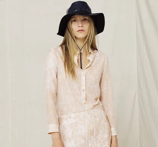 FILA Camicia The Row stampa trasparente con bottoni taglia 2 collezione Resort 2013