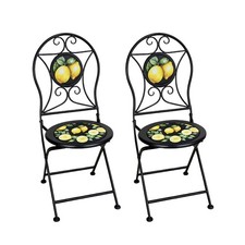 Gartenstuhl 2er-Set Menton Schwarz