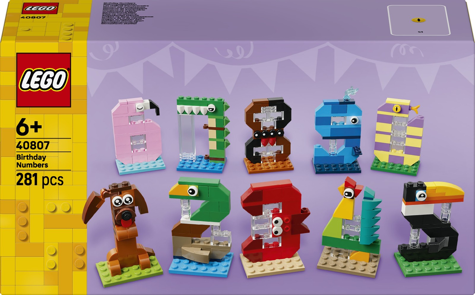 LEGO Iconic 40807 Numeri del Compleanno Giocattolo, Decorazione per Torta