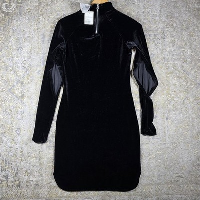 Cheap Monday black velour womens dress size XS NWT Goth Dress Y2k