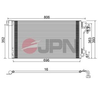 Kondensator Klimaanlage JPN 60C9143-JPN FüR VW Transporter T5 Bus 7HB 7HJ 7EB