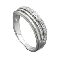 Ring 6Mm Mit Zirkonias GläNzend Rhodiniert Silber 925 RinggrößE 58 | Gallay