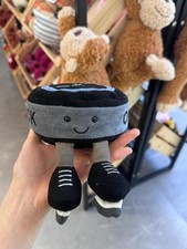 New Jellycat Amuseables Sports Ice Hockey Puck Soft Plush Stuffed Toy Gift 3in