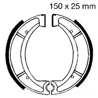 Bremsbacken Hinten Ebc Y510 FüR Yamaha Sr 500 Sp Speichenrad Bj 1978-86