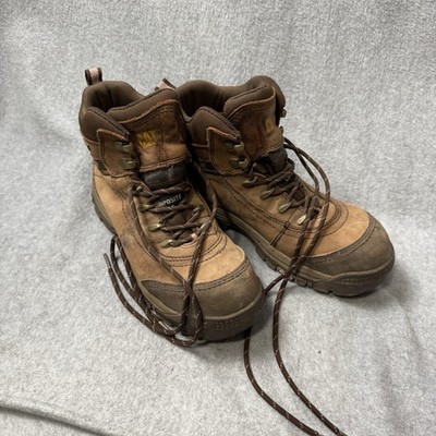 Caterpillar Work Boots Woman s 7 Wide Foot Waterproof Oil Resistant Steel Toe 