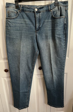 Terra  Sky Women's Plus Size Straight Jeans, Size 20W, 30" Inseam, High Rise