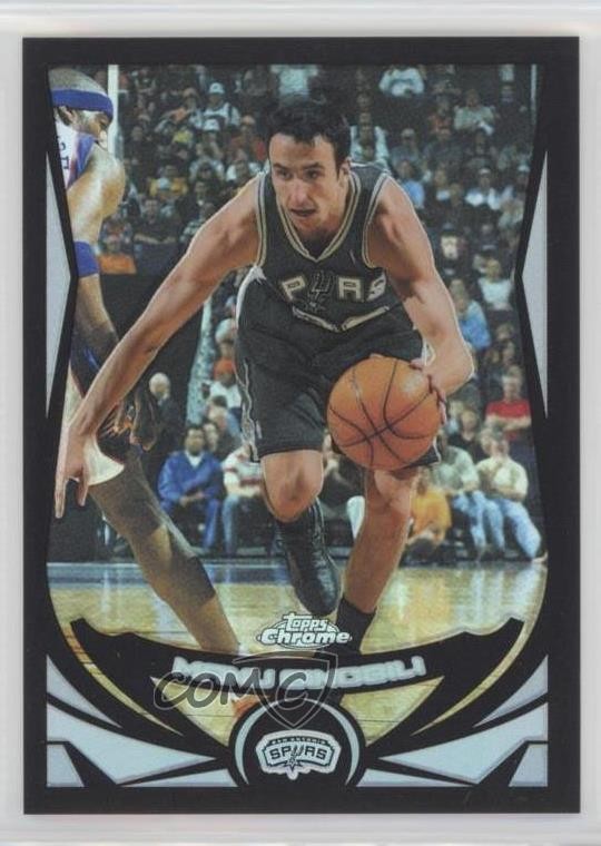 2004-05 Topps Chrome Black Refractor 212/500 Manu Ginobili #60 HOF 02l6