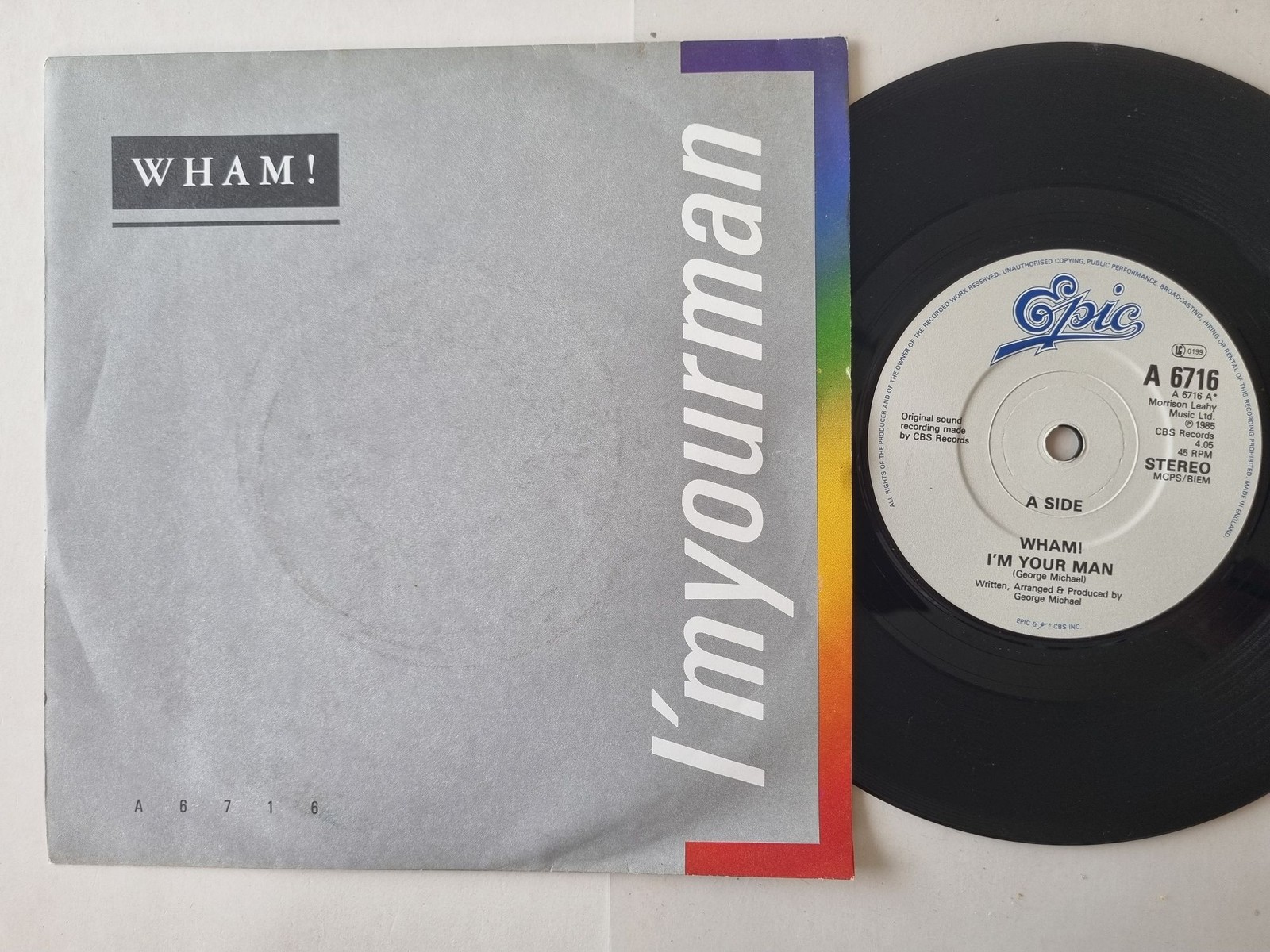 Wham!/ George Michael - I'm Your Man 7'' Vinyl UK