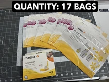 New 17-bag pack lot Medela Quick Clean Micro-Steam Baby Bottle Pacifier reusable