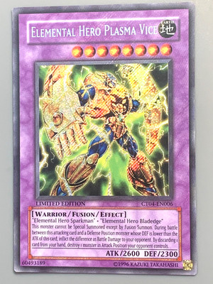 現状で史上NO.1コンディション！ E・HEROプラズマヴァイス CT04 yugioh Elemental Hero Plasma Vice CT04-EN006 Secret Rare Limited