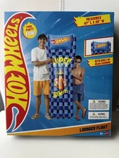 Hot Wheels Pool Float for Kids & Adults 67” Lounger Float (CHOICE RED OR BLUE)
