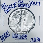 1947 WALKING LIBERTY SILVER HALF DOLLAR AUTHENTIC U.S.MINTCOIN FREESHIPPING 3831