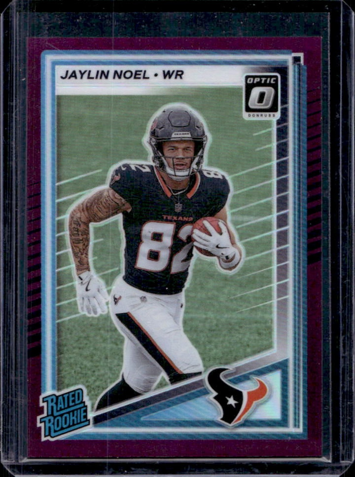 2025 Donruss Jaylin Noel Optic Rated Rookie Preview Purple RC #/50 Texans