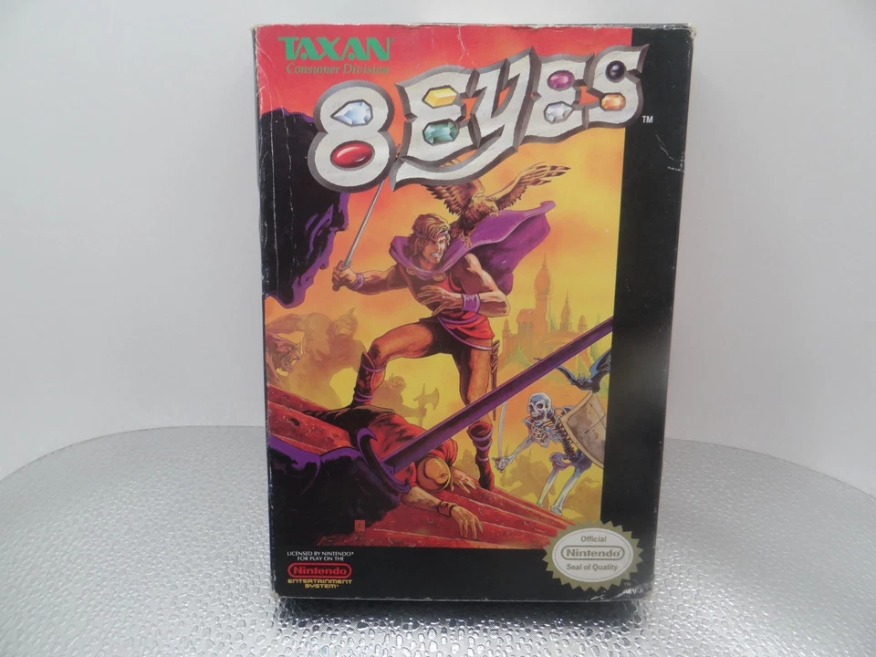 8 Eyes (NES, 1990) CIB GREAT SHAPE INCLUDES PROTECTOR - Image 2 of 4