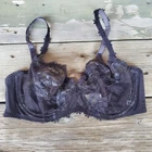 13R330 Simone Perele 32E Amour Demi Cup Sheer Underwire Lace Bra