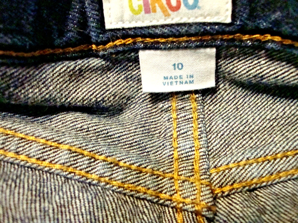 CIRCO Utility Jeans Youth Boy's Sz 10 Dark Wash Relaxed Adjustable Waist     187 - Image 4 of 4