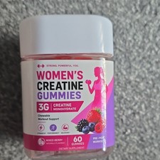 Women’s Creatine Gummies 3g Creatine Monohydrate Mixed Berry 60 EXP 06/2030