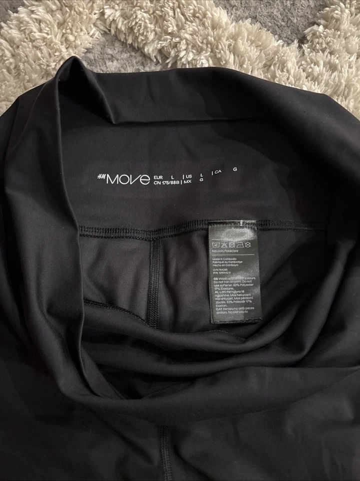 Ladies HM Leggings/Joggers Size L 14/16 Black Elasticated Waist New Without Tags - Image 4 of 4