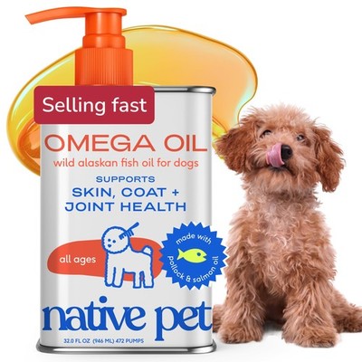 Omega 3 Fish Oil for Dogs & Cats   Wild Alaskan Salmon Oil for Dogs Skin and ...
