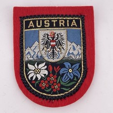 AUSTRIA Österreich Vintage Patch 1970s Coat of Arms Badge Souvenir Sew On Patch