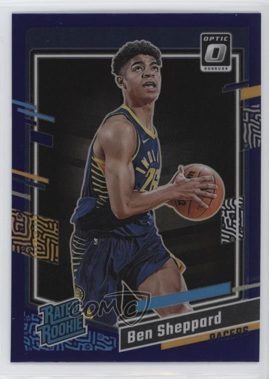 2023-24 Panini Donruss Optic Rated Rookie Purple Prizm Ben Sheppard #221 19fp