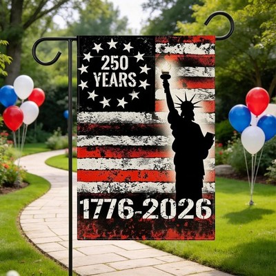 250th Anniversary America Garden Flag, 12x18 Inch Double Sided Design, 1776-2026