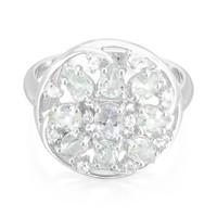 Cavill Ring Sterling Silber 925 Paraiba Turmalin 1,15Ct WeißEr Saphir