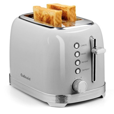 Toaster 2 Slice Stainless Steel with 1.5  Extra Wide Slots Bagel, Defrost, Re...