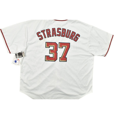 NEW Majestic White Baseball Jersey New Stained Washington