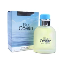 Blue Ocean Cologne For Men 3.38 Fl Oz Long Lasting Masculine Fragrance
