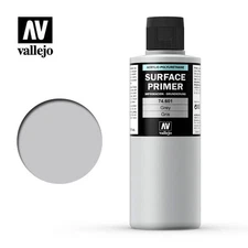 Vallejo Grey Surface Primer 200ml Bottle 74.601