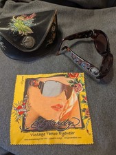 Ed Hardy Vintage Sunglasses With Cloth And Case