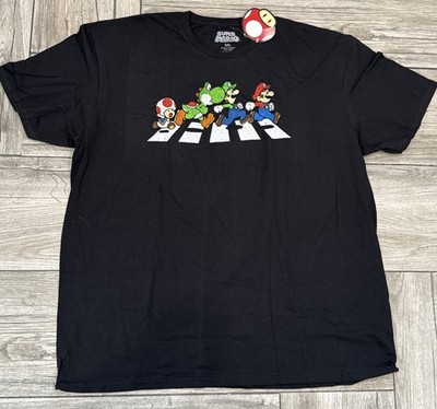 2019 Licensed Nintendo Mario Luigi Yoshi Toad Abbey Road Inspired T-Shirt Sz XXL