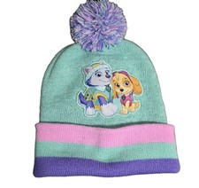 Paw Patrol Skye Everest Toddler Knit Hat Mint Green/Purple/Pink One Size