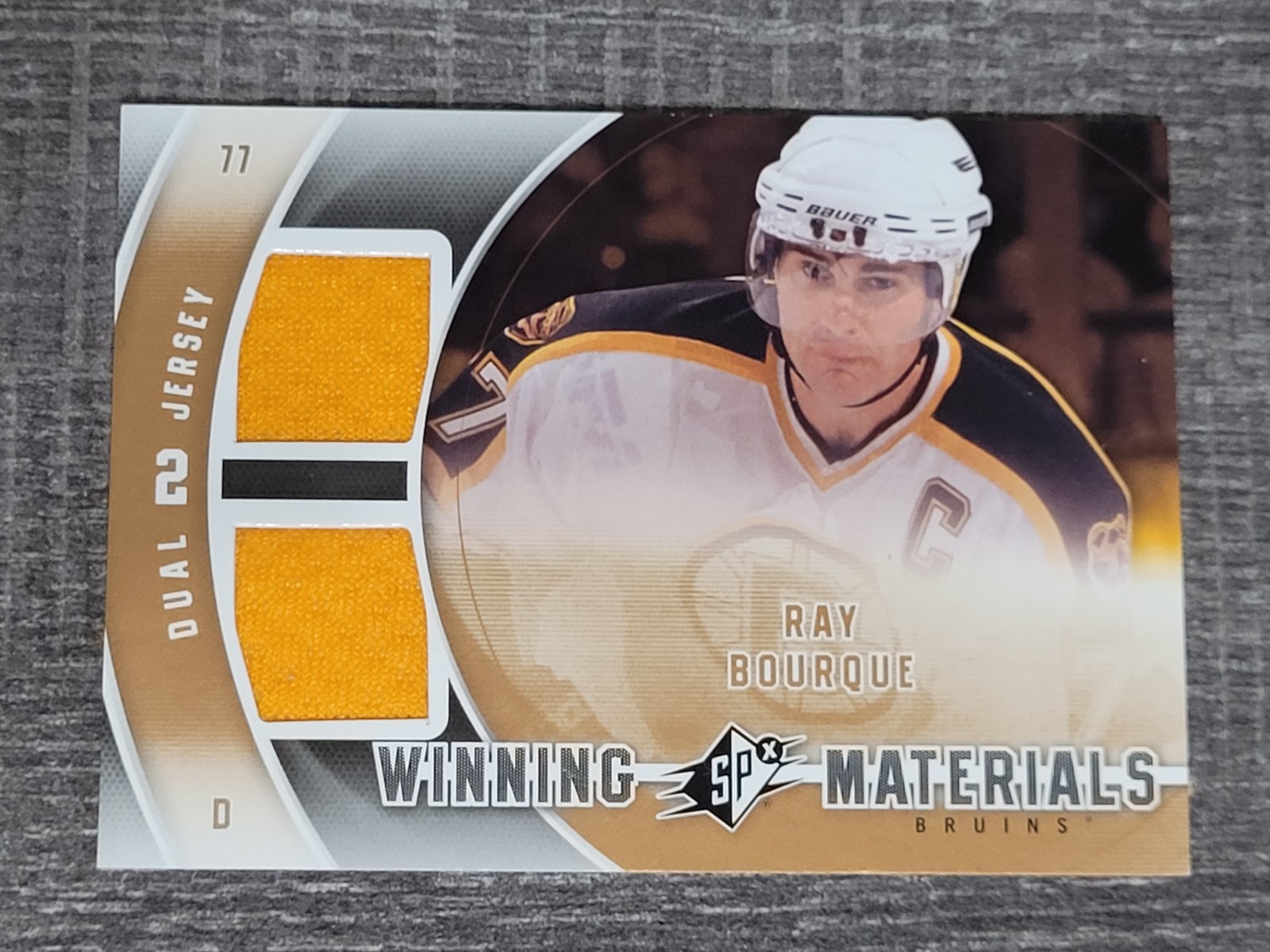 2011-12 SPx Winning Materials Dual Jersey Ray Bourque Boston Bruins #WM-RB